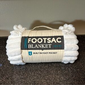 Lovesac Footsac Blanket Dove Channeled Phur